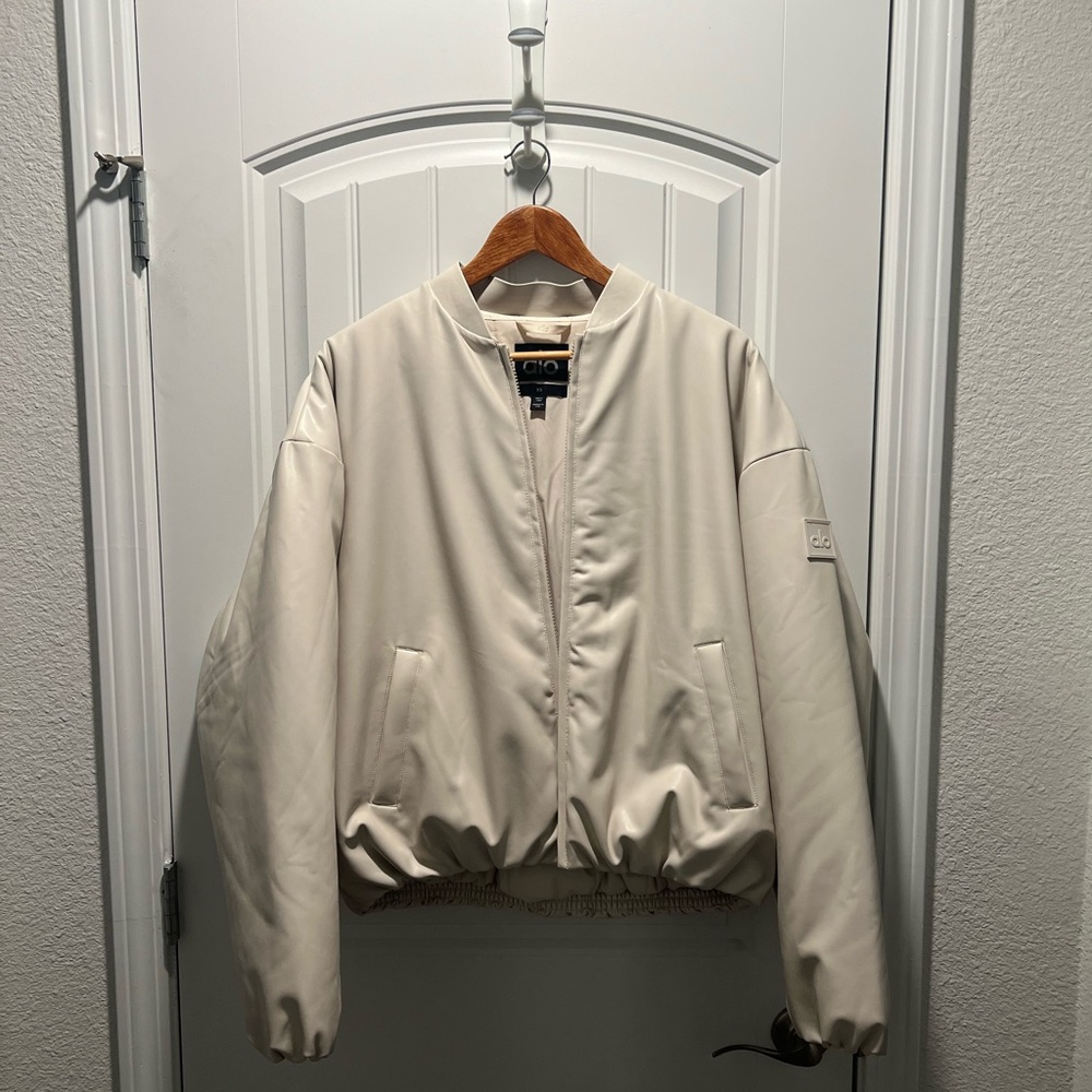 ALO Yoga Off-White Bomber Jacket